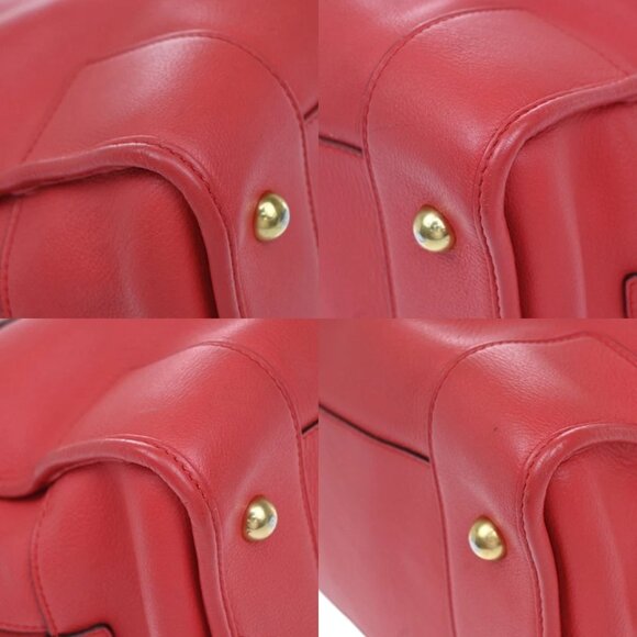 LOEWE Anagram Limited Edition Amazona Hand Bag Leather Red 428-082725 - Picture 8 of 16